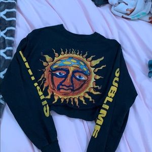 Long sleeve cropped sublime shirt